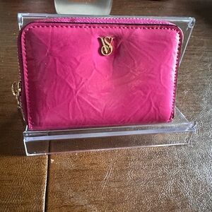 Victoria's Secret Small Zip Hot Pink Patent Leather Wallet Women’s